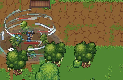Redemoinho acertando goblins na Floresta dos Lobos